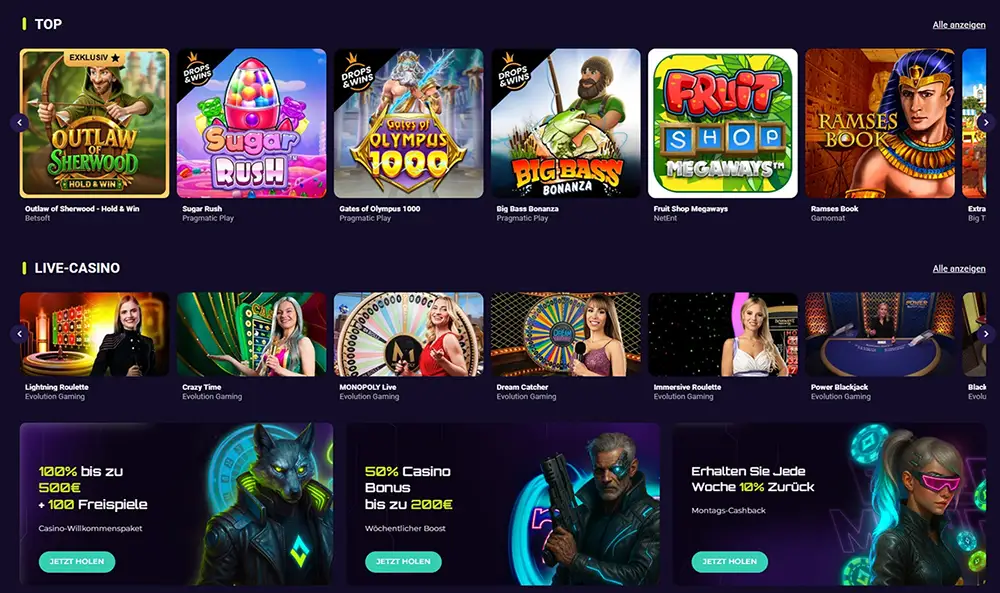 SpinPlatinum Casino Startseite