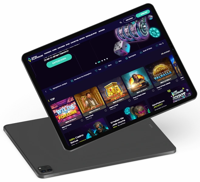 SpinPlatinum Casino auf einem mobilen Gerät im Browser